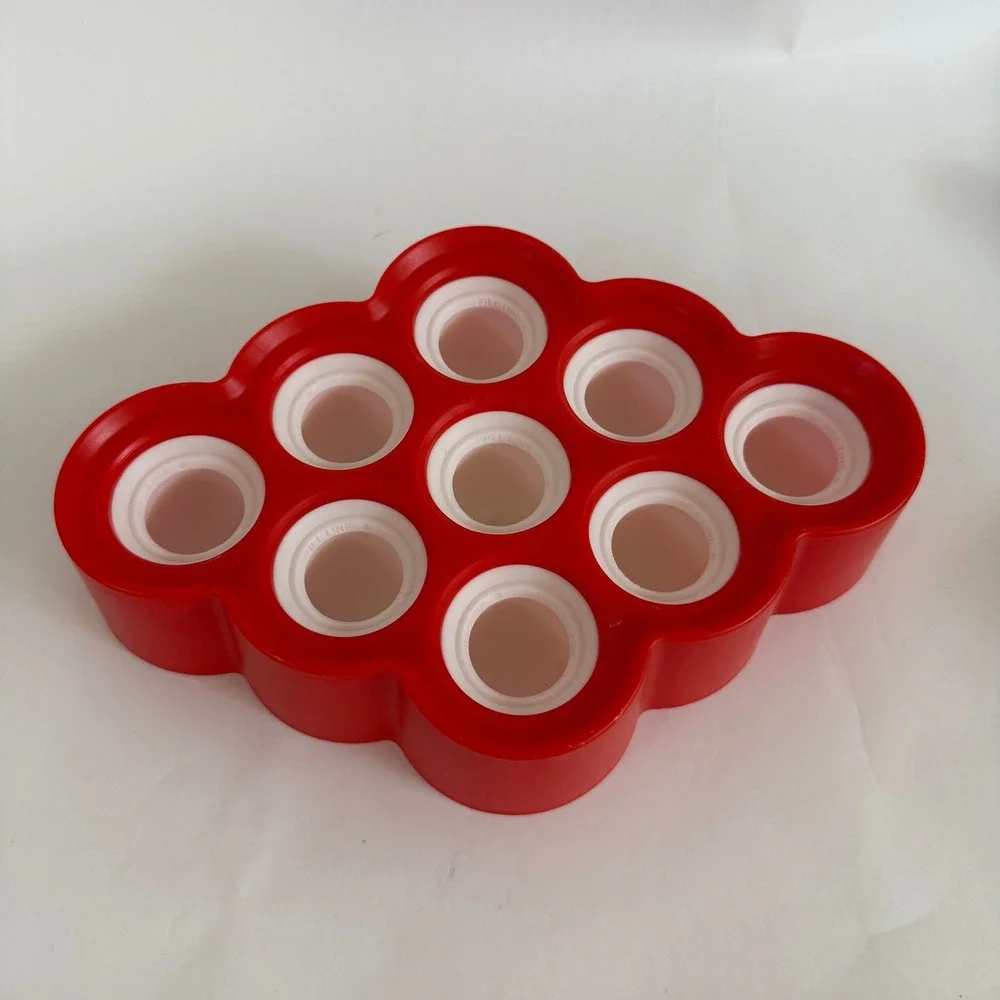 ZOKU Ice Pop Maker Silicone‎ Mold Tray Red White 8 Slot Popsicle Maker